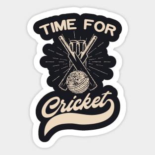 Time for Cricket Sticker